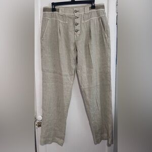 Sundance Tan Button-Front Pants
